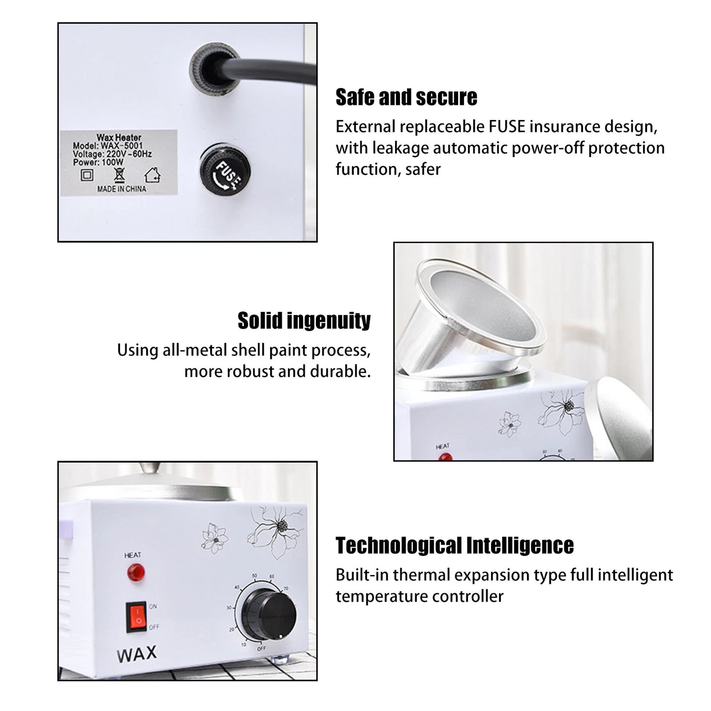 Walee Professional Wax Heater For Hair Removal Aluminum Wax Pot
