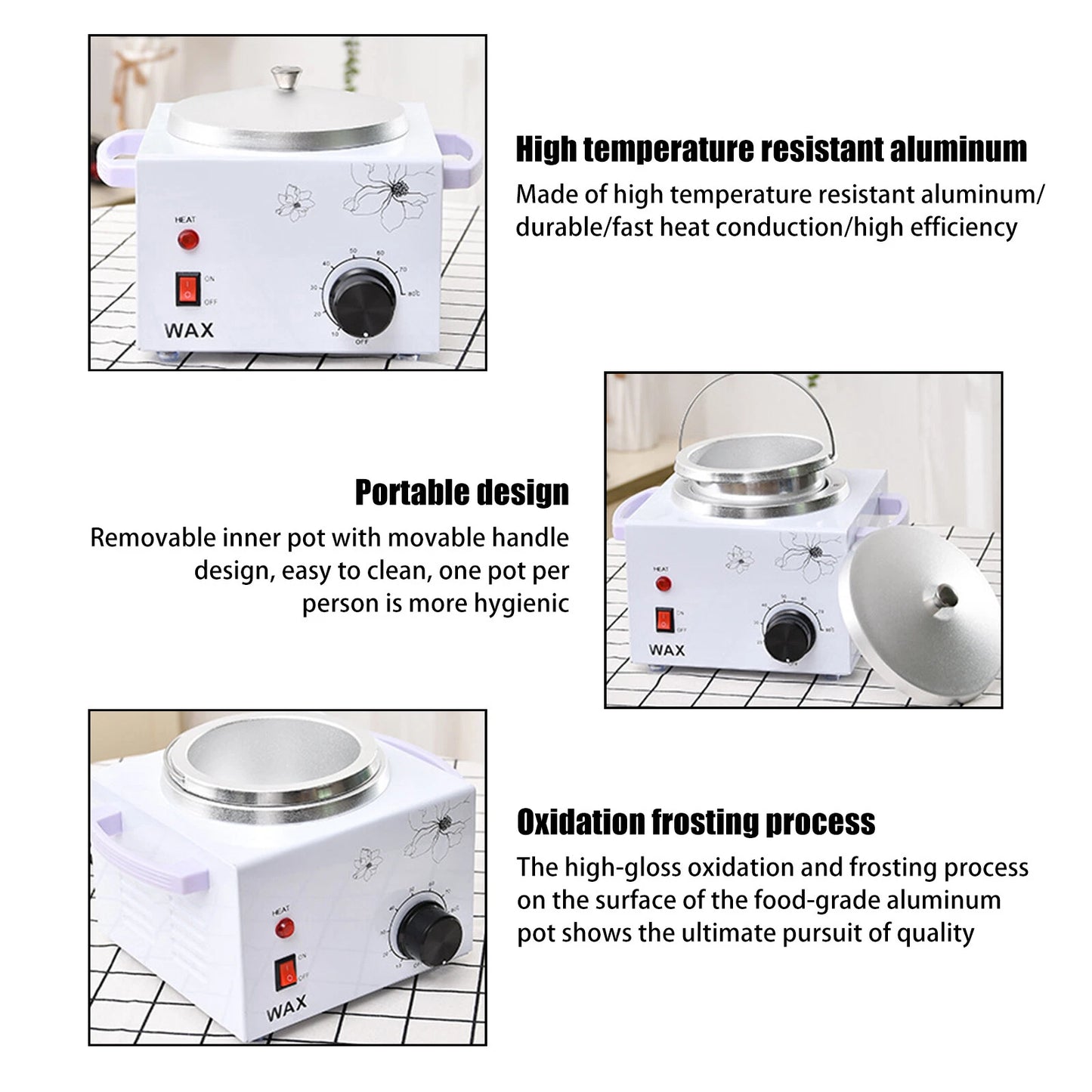 Walee Professional Wax Heater For Hair Removal Aluminum Wax Pot