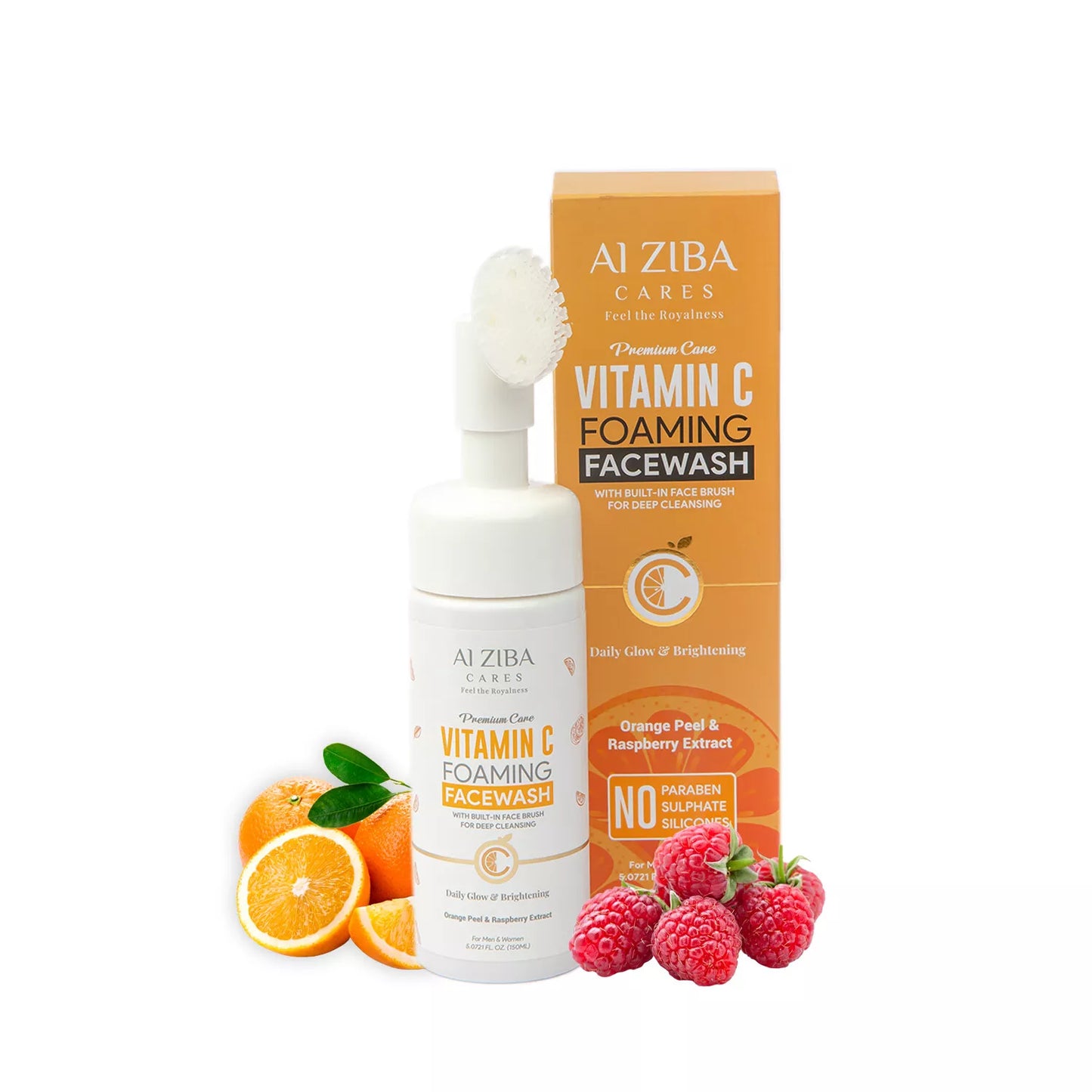 Alziba Cares Brightening Vitamin C Foaming Face Wash  150ml