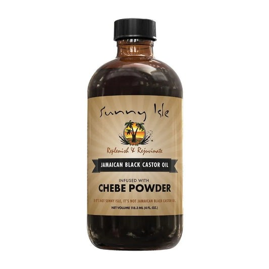 SUNNY ISLE JAMAICAN BLACK CASTOR OIL  CHEBE POWDER 4 FL. OZ