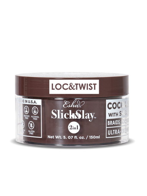 Esha Slick N Slay 2-IN-1 Cocoa Scent with Shea Butter Braid & Edge Gel -