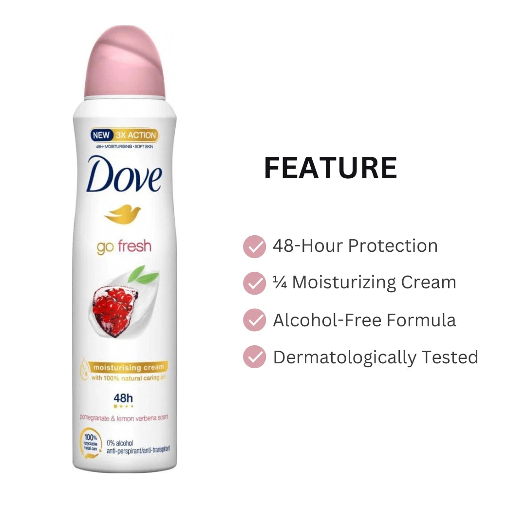 Dove Go Fresh Pomegranate Antiperspirant Deodorant Spray 250ml