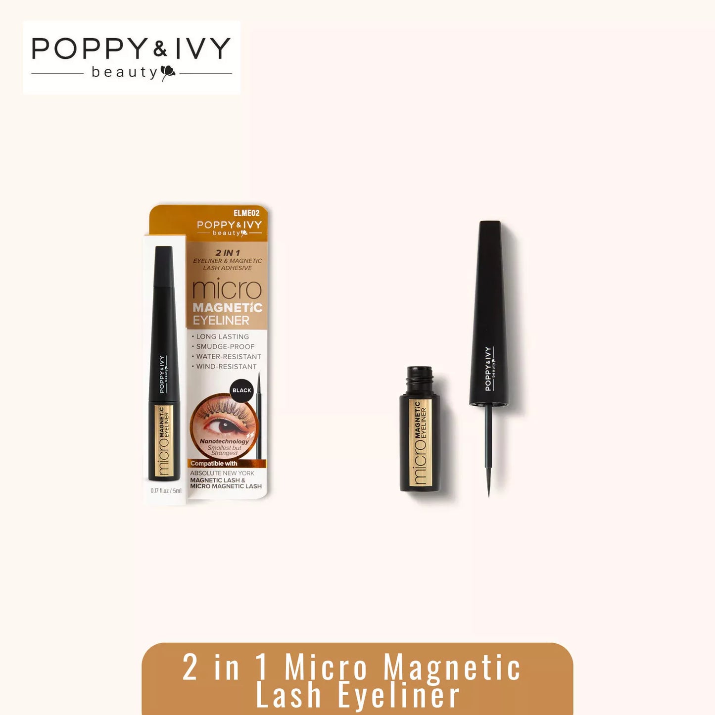 POPPY & IVY BEAUTY Mercy Micro Magnetic Lash & Liner Set Maximum Secure Hold