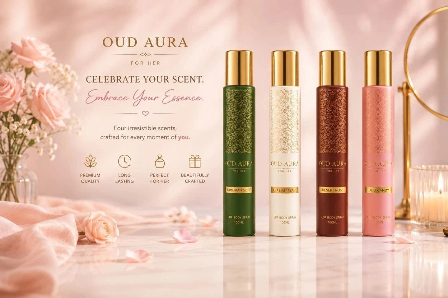 Oud Aura Arabian Scents EDP Body Spray 100ml