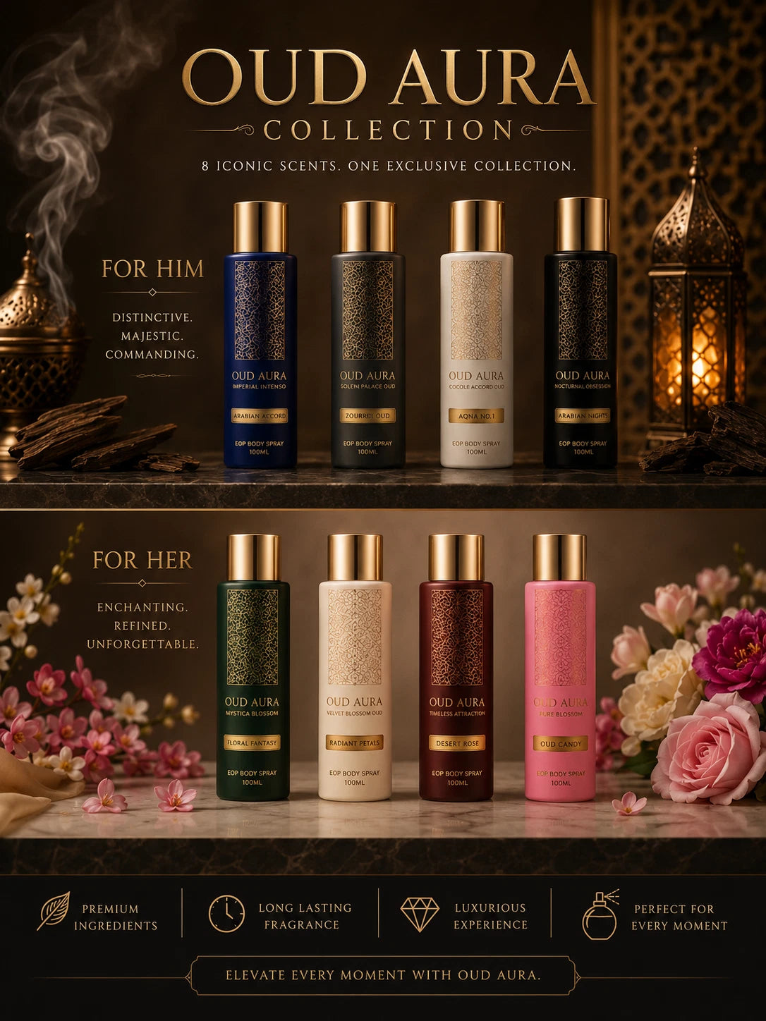 Oud Aura Arabian Scents EDP Body Spray 100ml