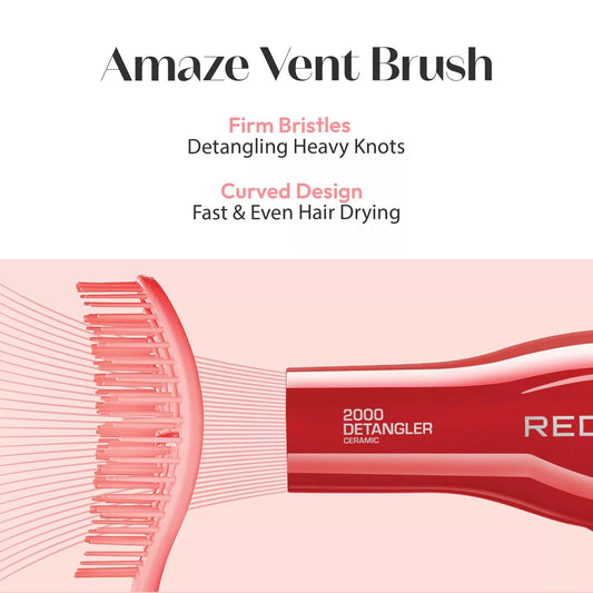 Amaze Dry Vent Brush, Advanced Detangling Hairbrush for All Hair Types, Quick