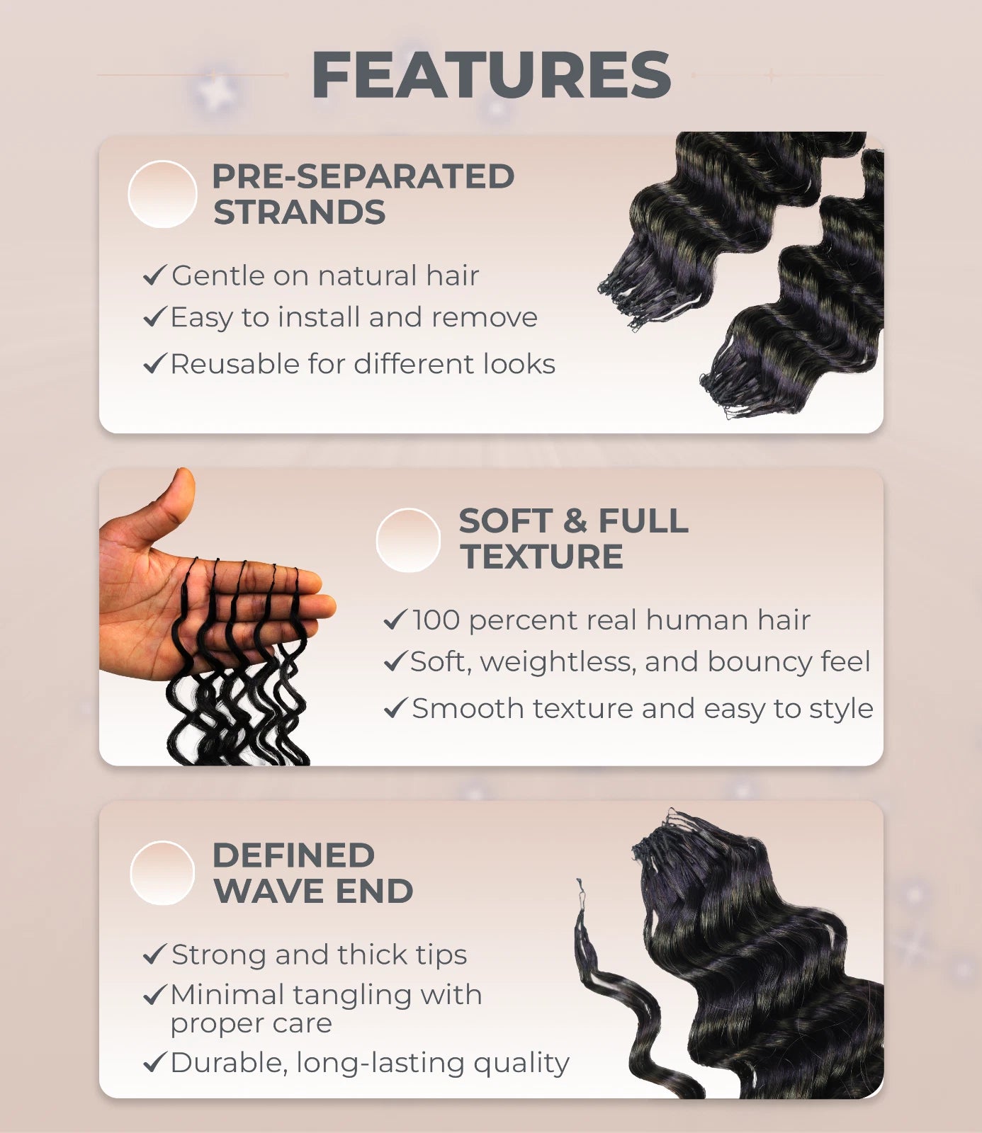 Kuknus Feather Crochet Human Hair MasterMix Deep Weave 20"
