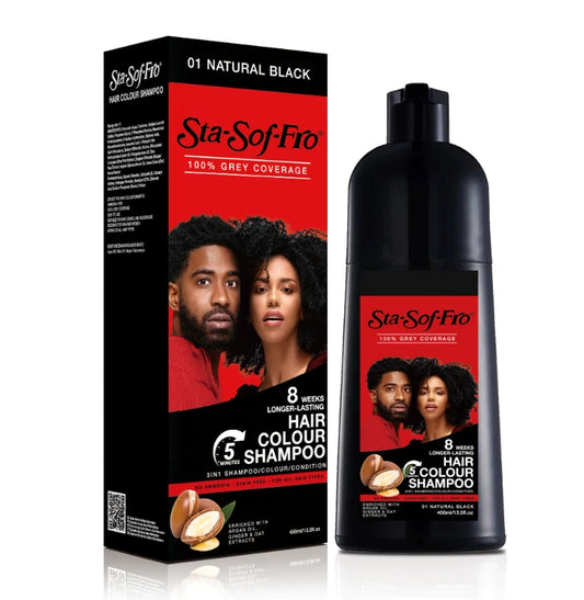 Sta-Sof-Fro Natural Black Hair Colour Shampoo 400ml