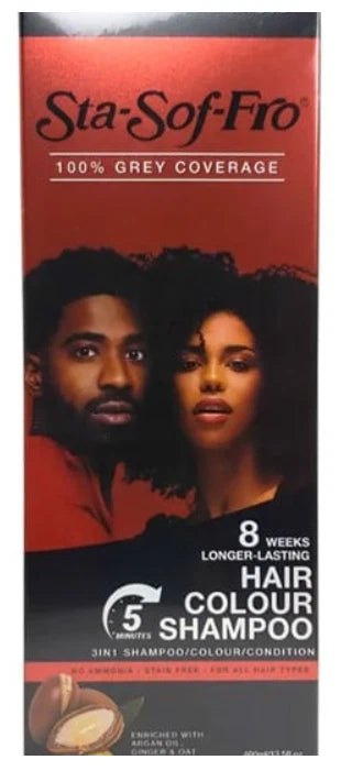 Sta-Sof-Fro Natural Black Hair Colour Shampoo 400ml