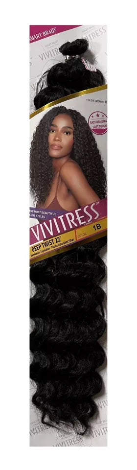 Smart Braid Vivitress Deep Twist Bulk hair 22"