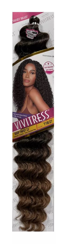 Smart Braid Vivitress Deep Twist Bulk hair 22"