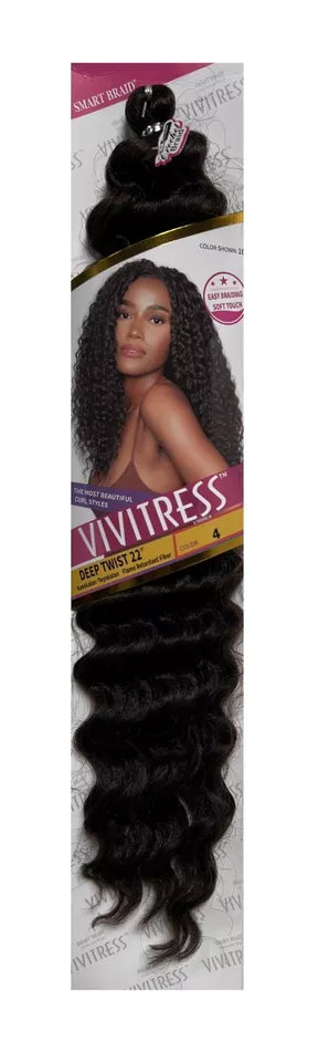 Smart Braid Vivitress Deep Twist Bulk hair 22"