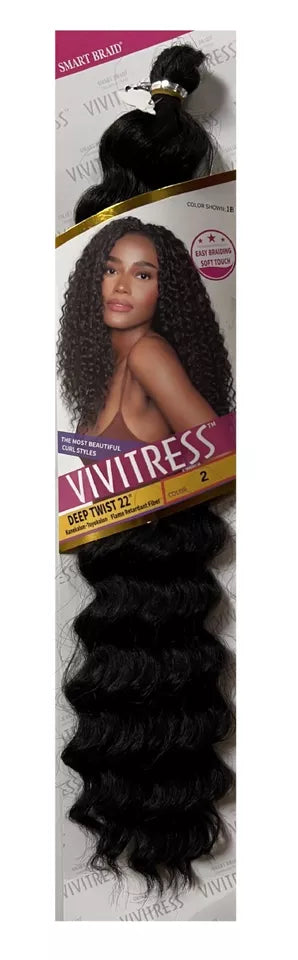 Smart Braid Vivitress Deep Twist Bulk hair 22"