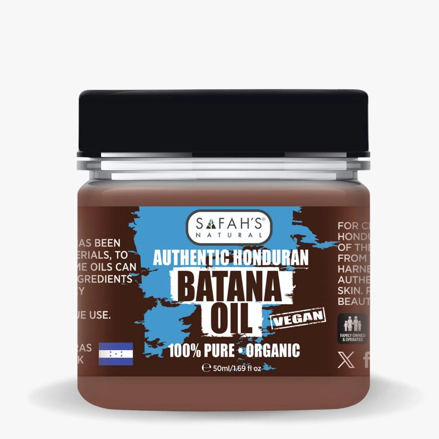 Safah'S Natural Authentic Honduran Brown Batana Oil in Jar 100% Pure