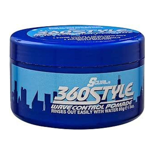 Lusters S-Curl 360 Style Wave Control Pomade 85g firm hold wave styling wax tub