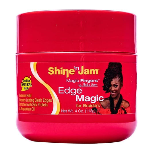 Shine N Jam Edge Magic Fingers For Braiders extreme hold edge control 4oz