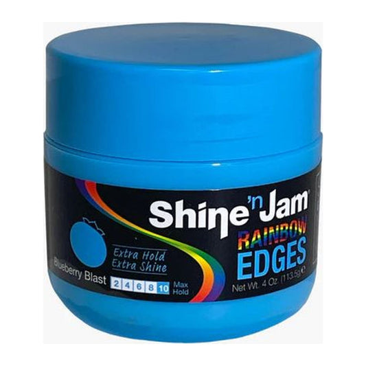 Shine N Jam Rainbow Edges Blueberry Blast 4oz edge control jar