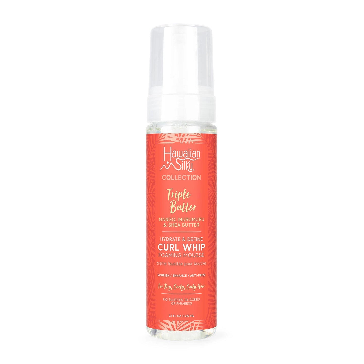 Hawaiian Silky Triple Butter Hydrate & Define Curl Whip Foaming Mousse 7.5 Oz