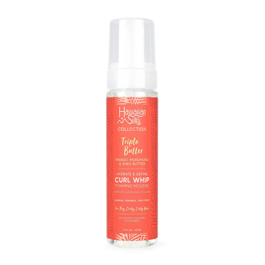 Hawaiian Silky Triple Butter Hydrate & Define Curl Whip Foaming Mousse 7.5 Oz