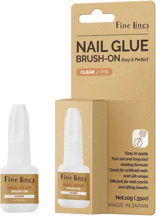 Fine Lines Nail Glue Brush On 0.350z