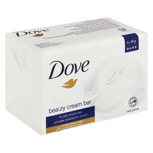 Dove Original White Beauty Soap 4 x 90g