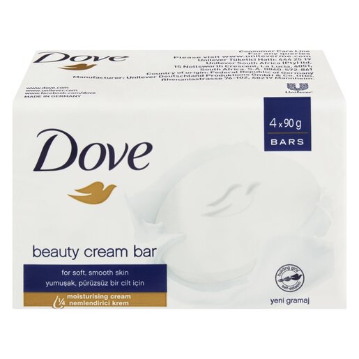 Dove Original White Beauty Soap 4 x 90g