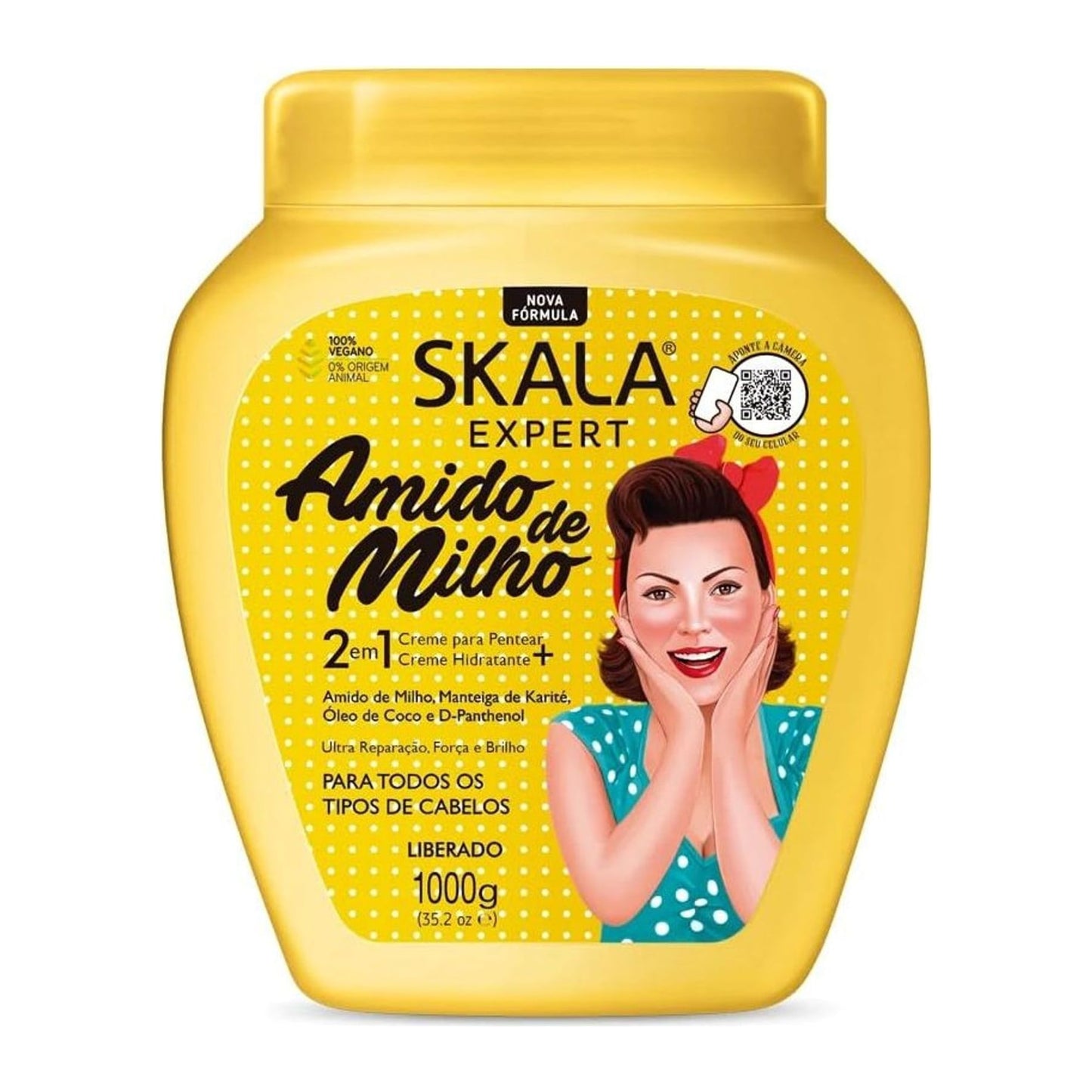 Skala Amido De Milho corn starch hair treatment cream 1000ml tub