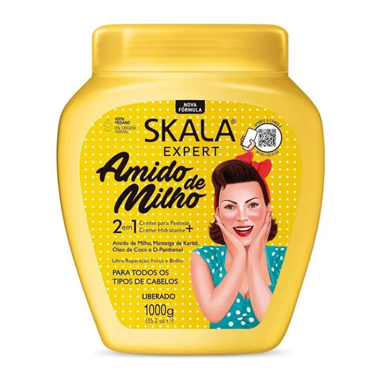 Skala Amido De Milho corn starch hair treatment cream 1000ml tub