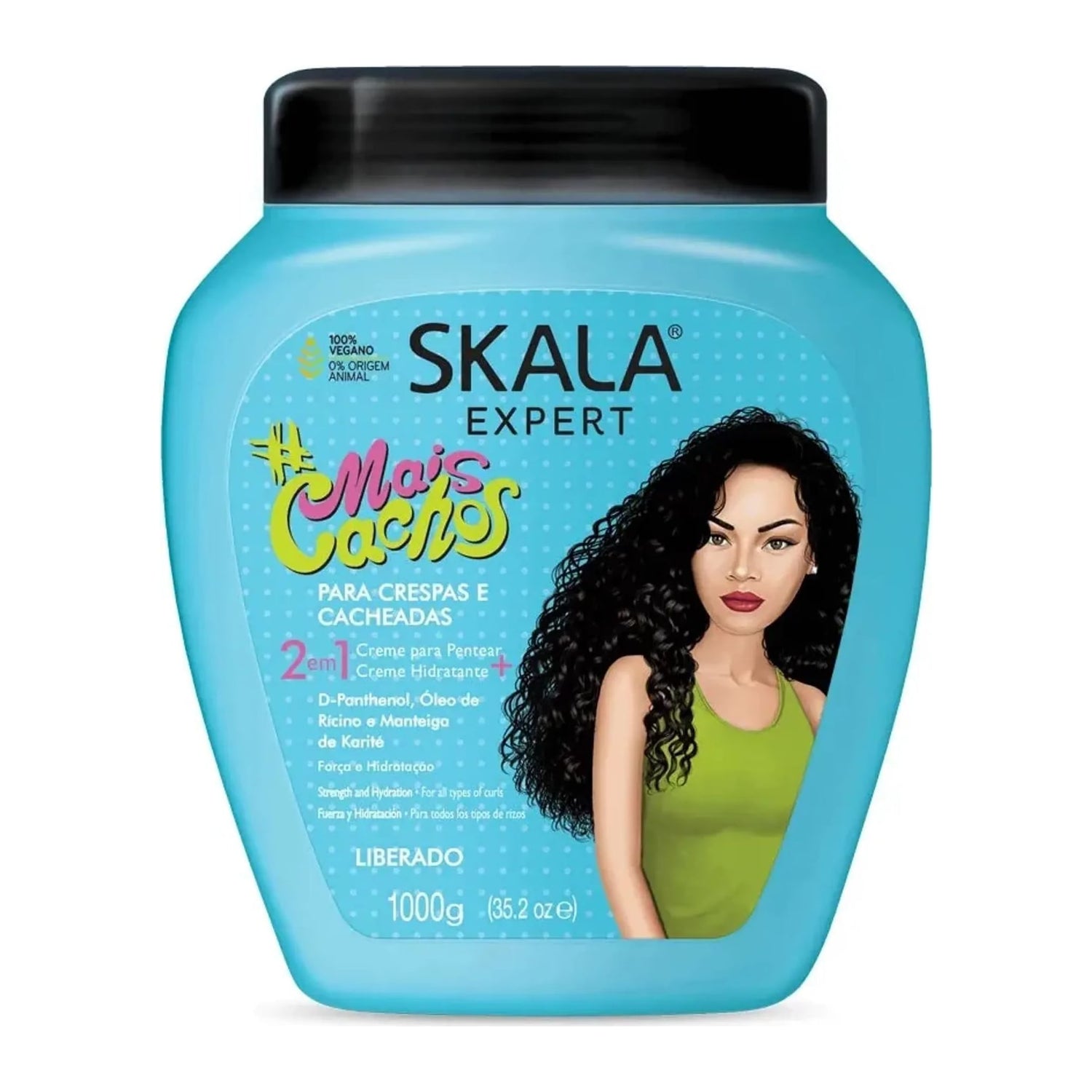 Skala Expert Crema Mais Cachos vegan leave-in curl cream 1000g tub for curly hair