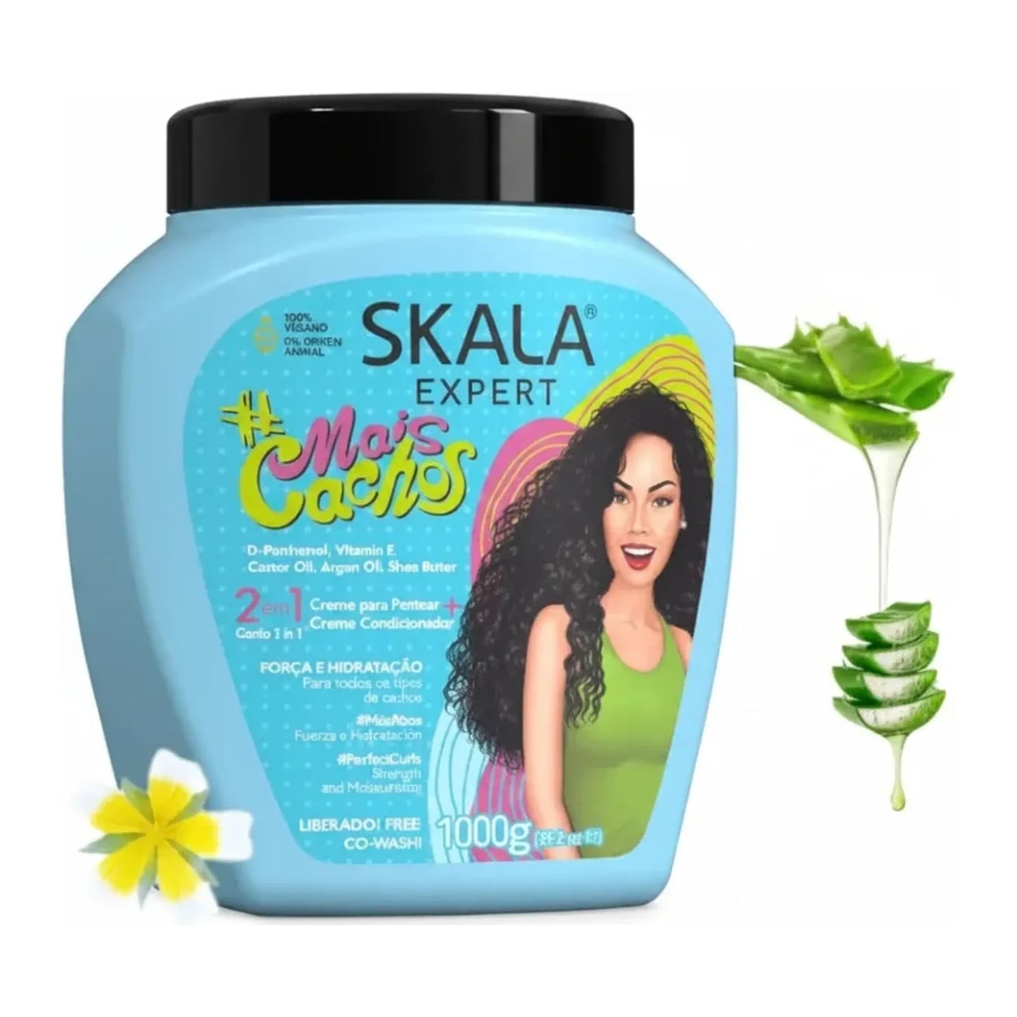 Skala Expert Crema Mais Cachos vegan leave-in curl cream 1000g tub for curly hair