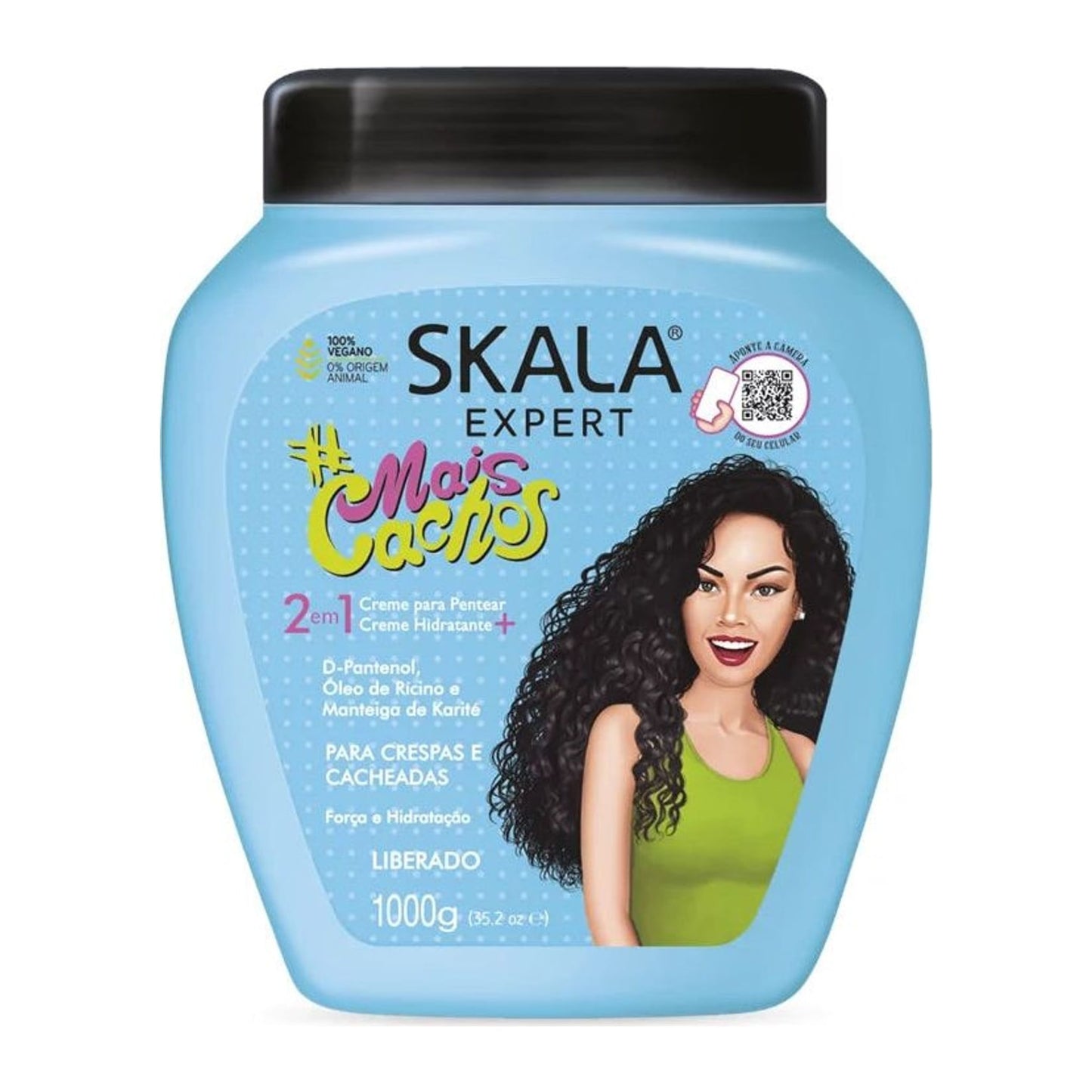 Skala Expert Crema Mais Cachos vegan leave-in curl cream 1000g tub for curly hair
