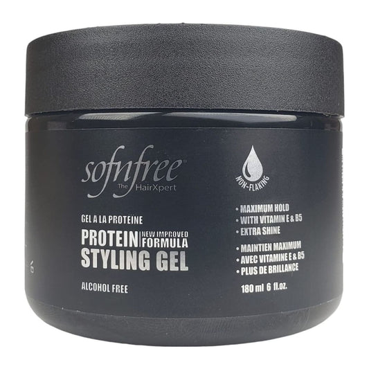 Sof N Free Protein Styling Gel alcohol-free non-flaking hair gel pack