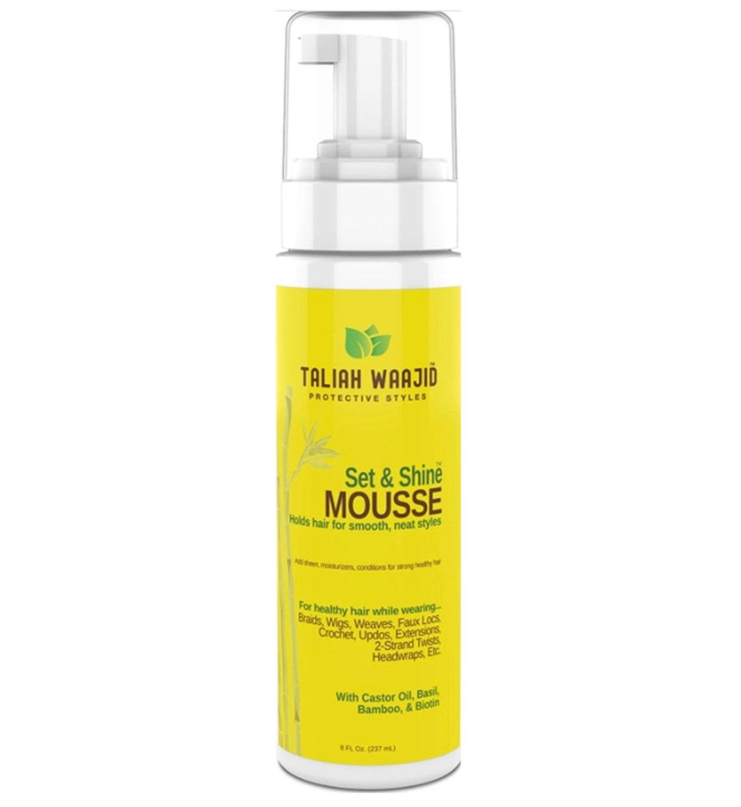 Taliah Waajid Protective Styles Set And Shine Mousse, 8 Oz,