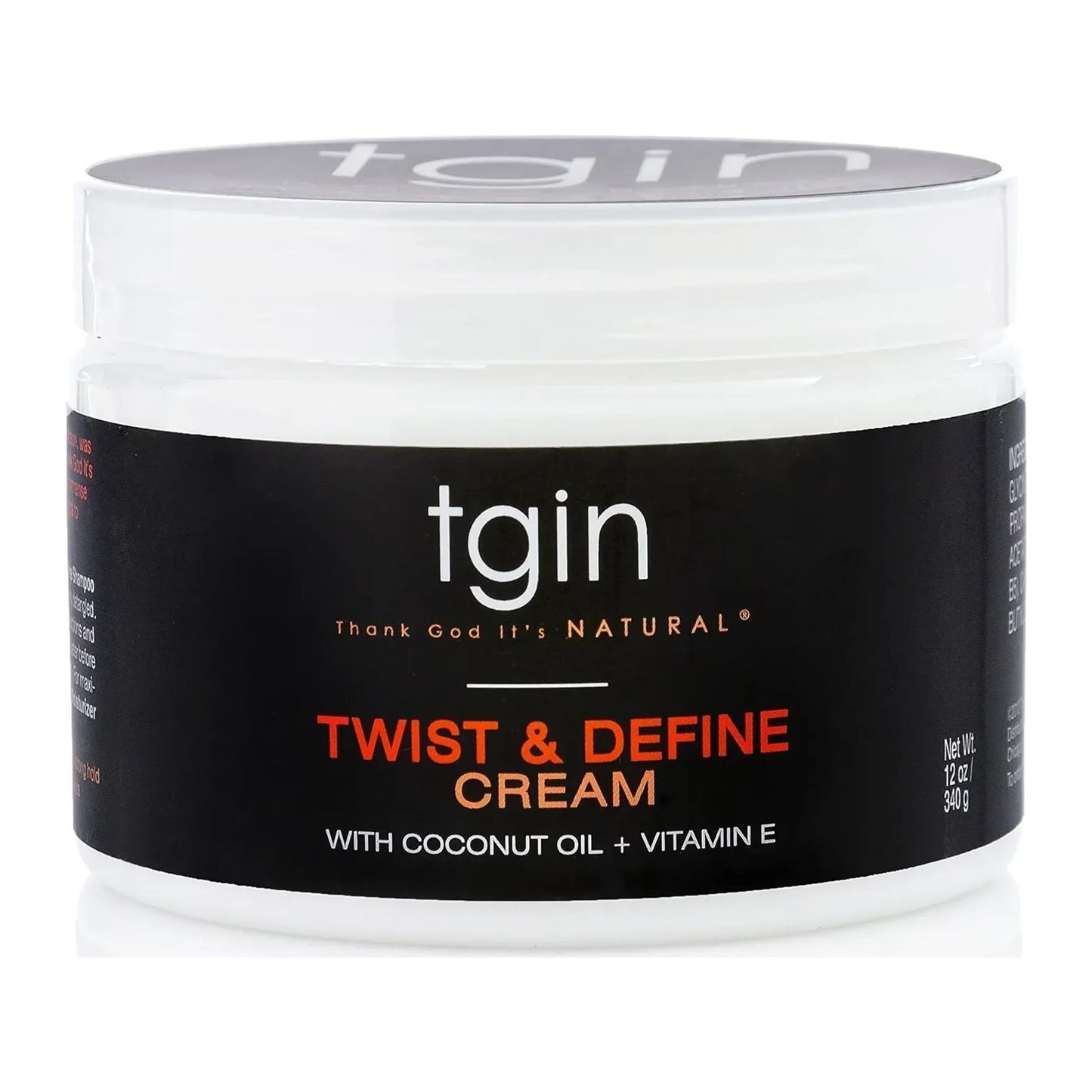 TGIN Twist And Define Cream 12oz jar for curly and coily hair