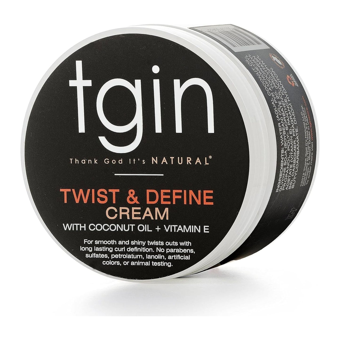 TGIN Twist And Define Cream 12oz jar for smooth defined twists and twist-outs