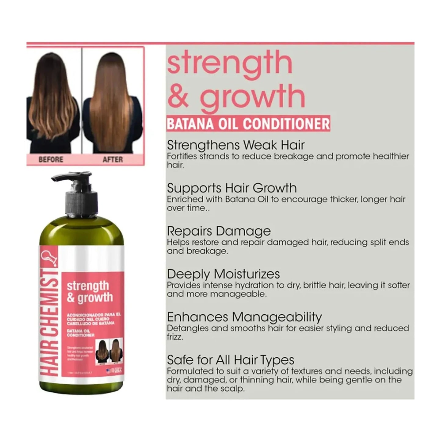 TYCHE Batana Oil Hair Conditioner 8.5oz bottle for nourishing, softer, shinier hair