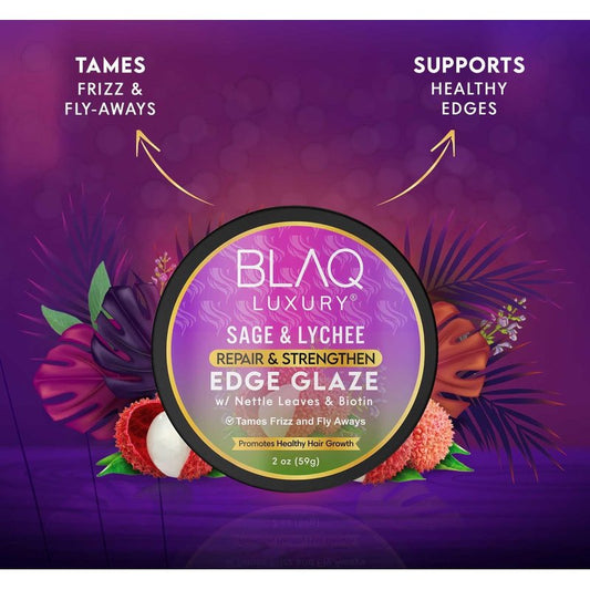 Blaq Luxury Sage & Lychee Repair and Strengt Edge Glaze - 2oz