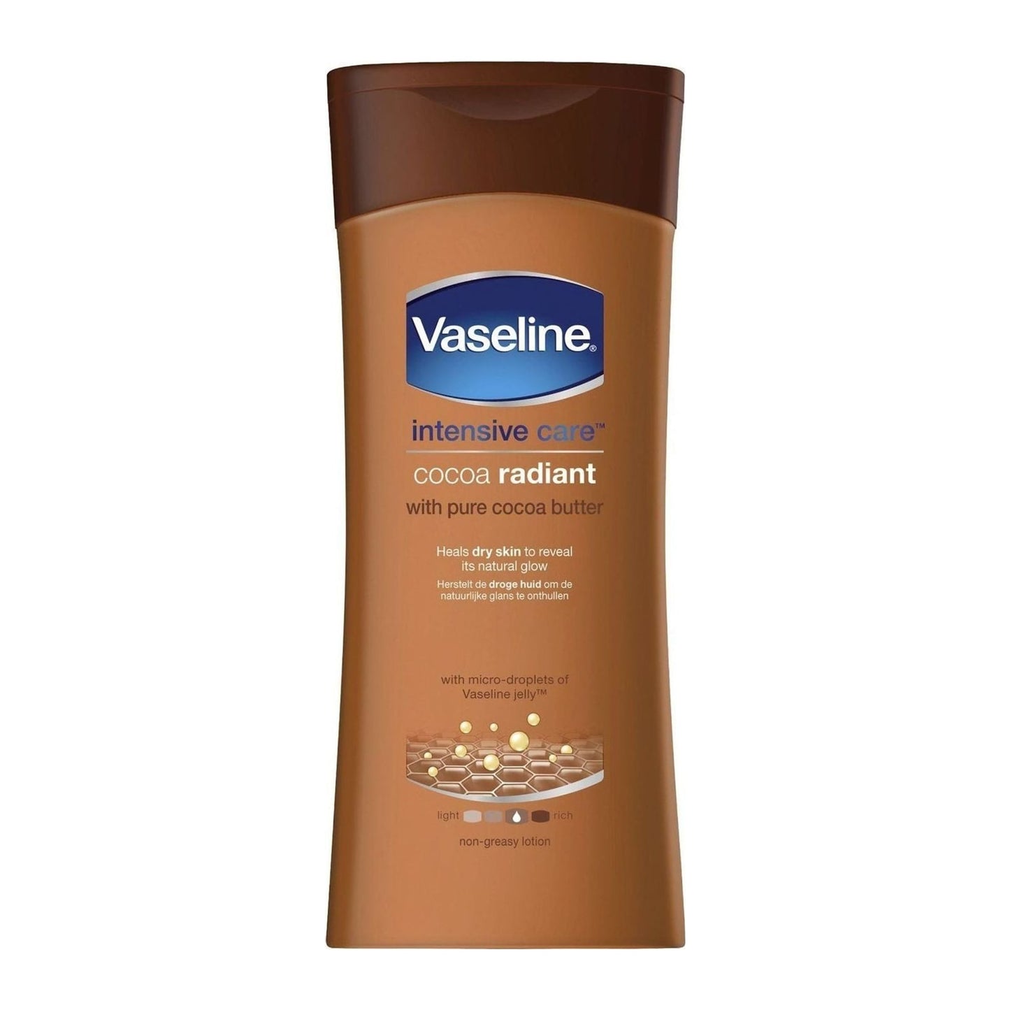 Vaseline Intensive Care Cocoa Radiant Non Greasy body lotion 400ml bottle