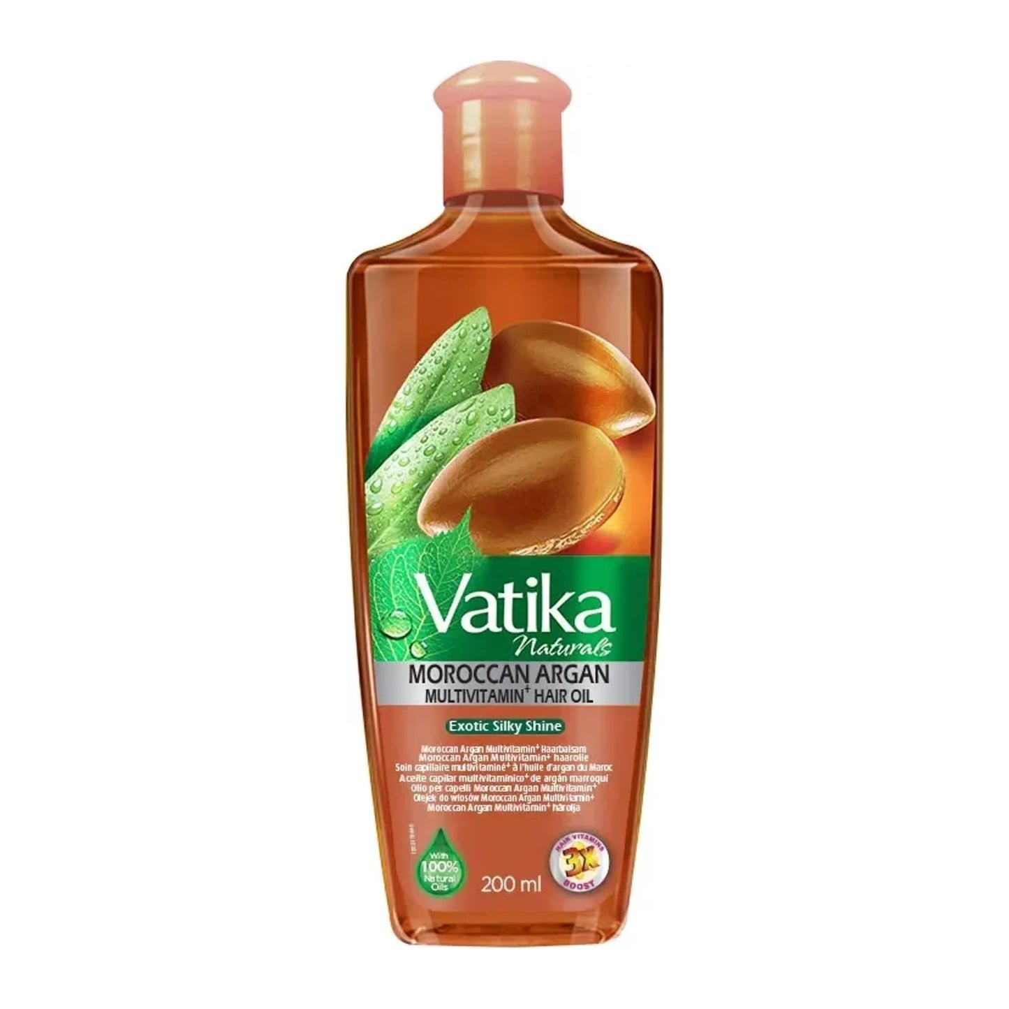 Vatika Naturals Argan Hair Oil 200ml bottle by Dabur Vatika for dry frizzy hair