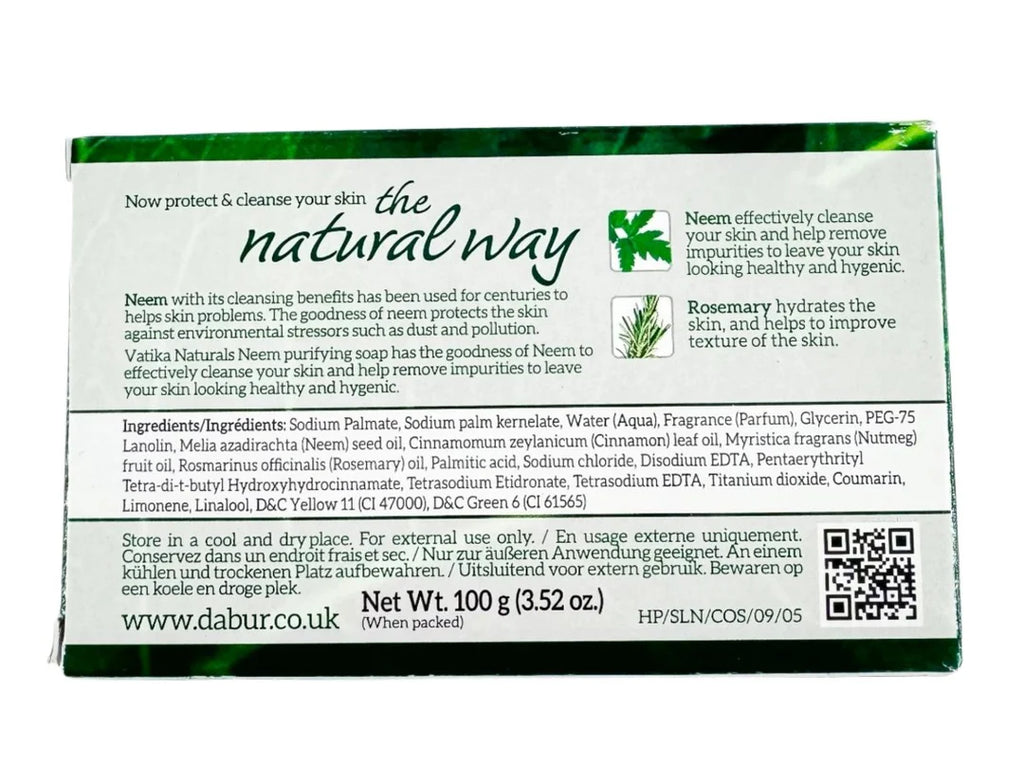 Vatika Naturals Neem Purifying Soap - 100g
