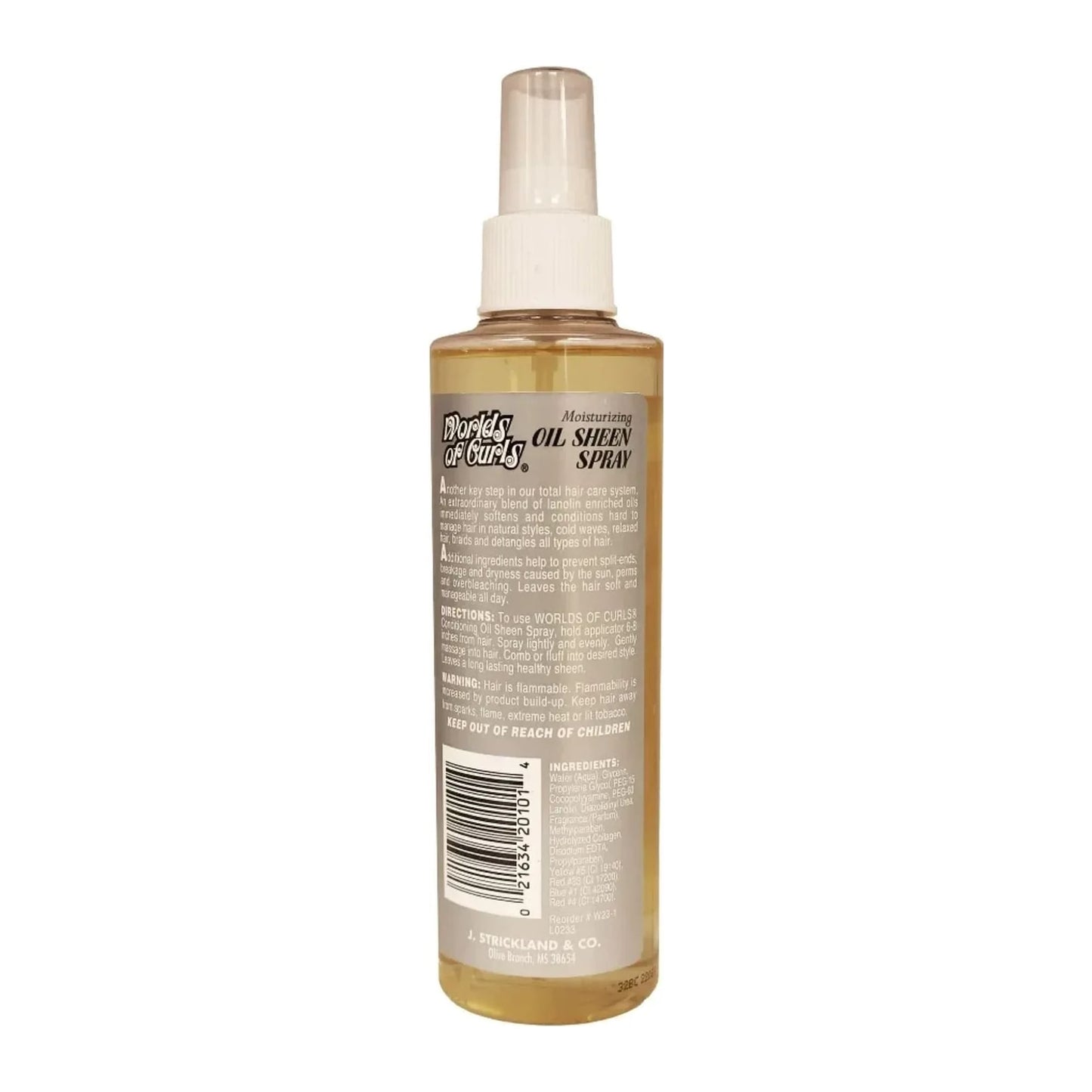 World of Curls Moisturizing Oil Sheen Spray for extra dry hair 237ml can
