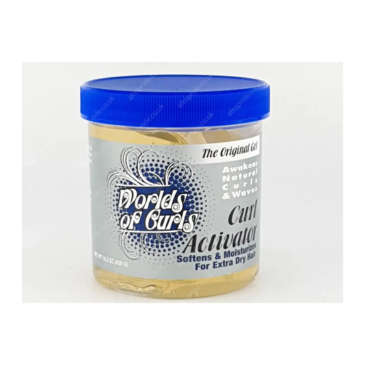 Worlds Of Curls Curl Activator Gel for Extra Dry Hair, curl defining styling gel