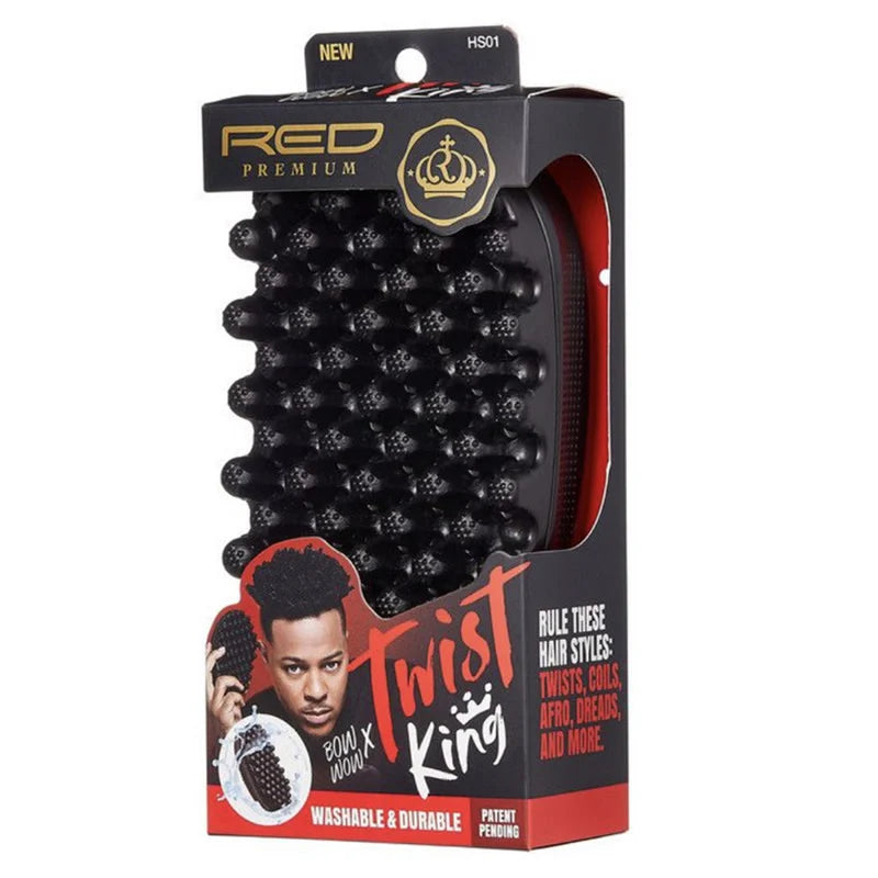 Kiss Red Premium x Bow Wow Twist King Luxury Twist Styling Tool Brush=HS04
