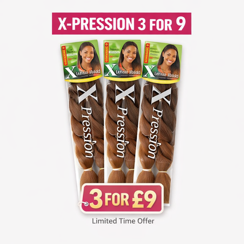 Xpression Synthetic Braids - Ultra Braid 82" & 165g - 3 for £9*
