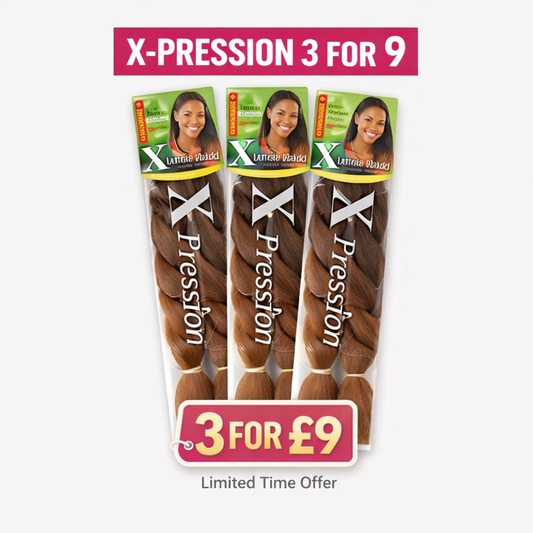 Xpression Synthetic Braids - Ultra Braid 82" & 165g - 3 for £9*