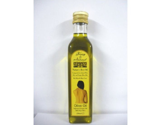 Young & Natural 100% Pure Olive Oil For Skin & Hair 250ml