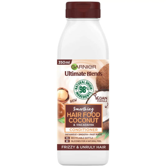 Garnier Ultimate Blends Smoothing Hair Food Coconut Conditioner for Frizzy Hair - 350ml