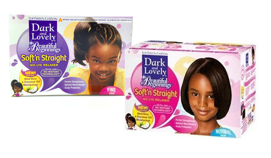 Dark And Lovely Beautiful Beginnings Soft'N Straight No-Lye Relaxer Fine Hair | CC Hair & Beauty UK