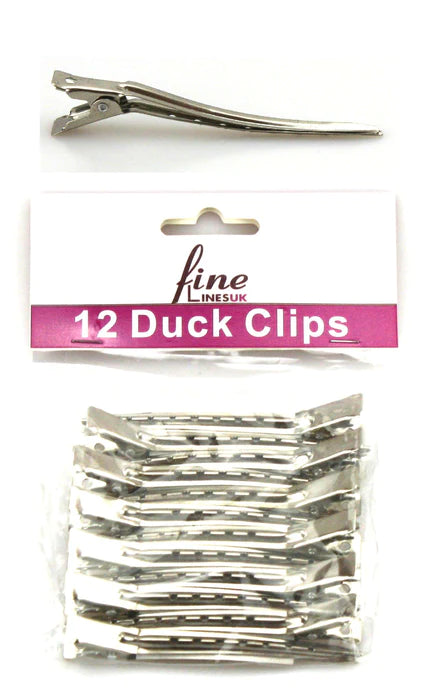 12 pcs Metal Duck Bill Sectioning Clips Hair Wave