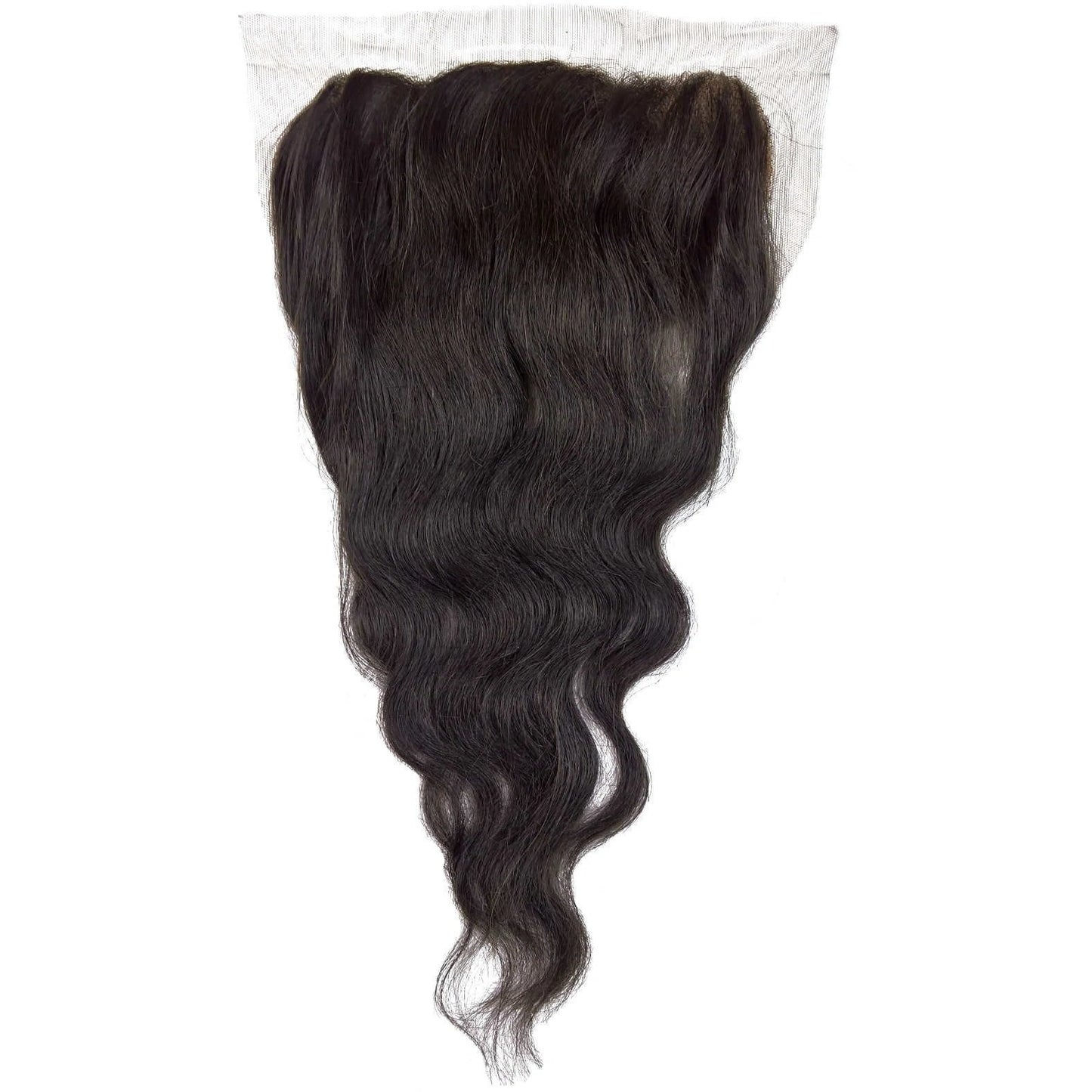 Sensationnel Bare & Natural Brazilian Remi Silk Full Lace Natural Top Piece 7"x 4" Weave Closure - Wavy 12"